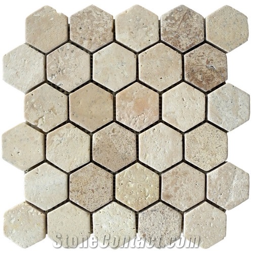 Brown Travertine Mosaic