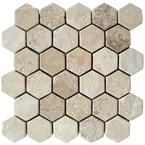 Brown Travertine Mosaic