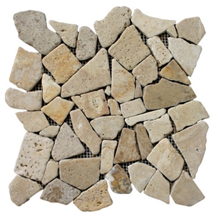 Yellow Travertine Mosaic