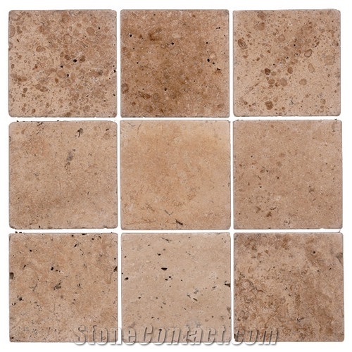 Travertine Mosaic Tile T008, China Brown Travertine Mosaic