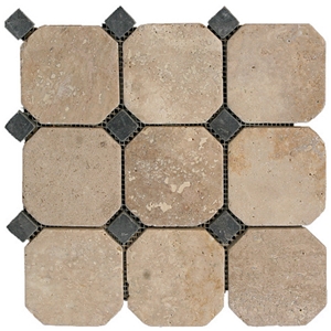 Travertine Mosaic Tile T055, Brown Travertine Mosaic Travertine Mosaic Tile T055, Brown Travertine Mosaic