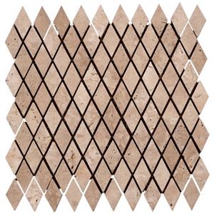 Travertine Mosaic Tile T071, China Brown Travertine Mosaic