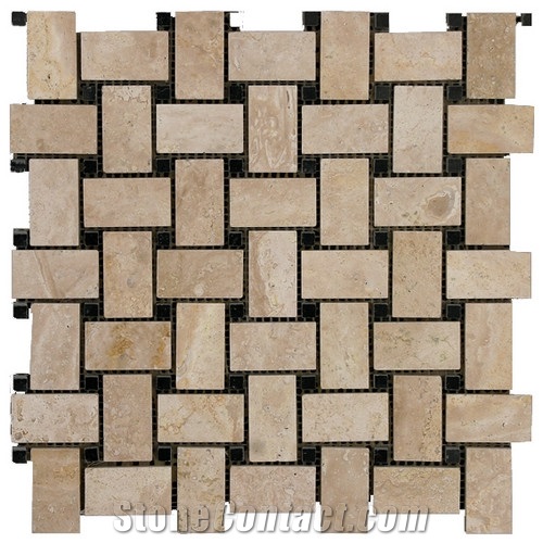 Brown Travertine Mosaic