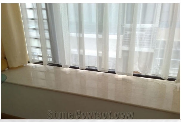 Botticino Classico Window Sill, Beige Marble Window Sill