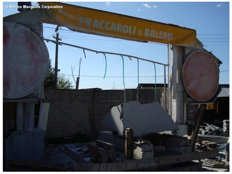 Second Hand Fraccaroli & Balzan Wire Saw- Single Wire Block Squaring Machine