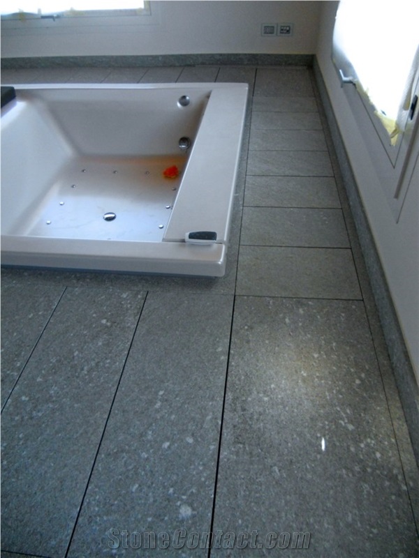Bathroom Design in Pietra Di Luserna, Pietra Di Luserna Grey Quartzite Bathroom Design