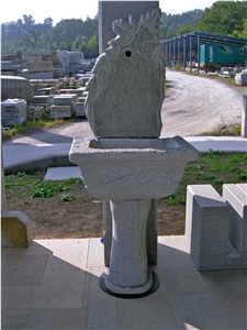 Fountain in Pietra Di Luserna, Pietra Di Luserna Grey Quartzite Fountain