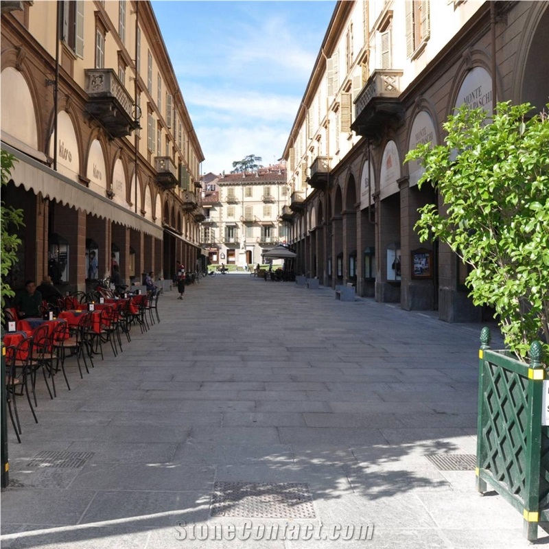 Natural Effect Paving, Pietra Di Luserna Grey Quartzite Cobble, Pavers