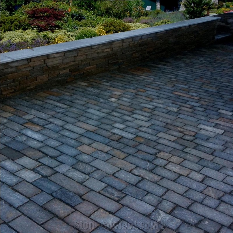 Pietra Di Luserna Binders and Smolleri, Pietra Di Luserna Grey Quartzite Cobble, Pavers