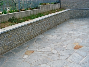 Pietra Di Luserna Flagstone Paver, Pietra Di Luserna Grey Quartzite Flagstone Paver