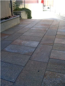 Pietra Di Luserna Gialla Pavement, Pietra Di Luserna Gialla Brown Quartzite Pavement