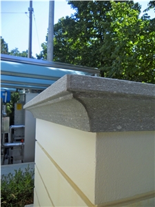 Wall Caps in Pietra Di Luserna, Pietra Di Luserna Grey Quartzite Wall Caps