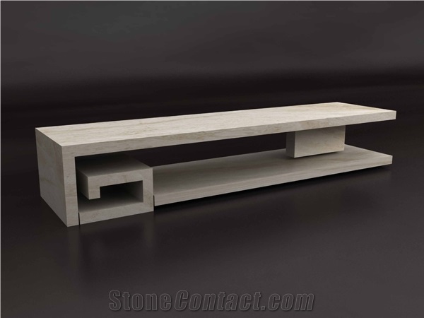 Travertine Stone Tv Stand, Beige Travertine Furniture