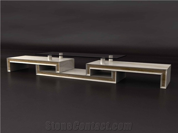 Travertine Stone Tv Stand, Beige Travertine Furniture