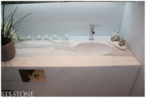 Calacatta Oro Marble Vanity Top, Calacatta Oro White Marble Vanity Top