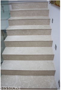 Crema Bella Stair, Crema Bella Beige Limestone Stairs