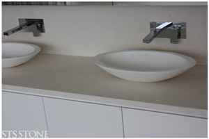 Crema Valencia Bathroom Top, Crema Valencia Beige Limestone Bathroom Top