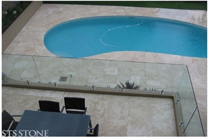 Travertine Cashmere Pool Coping, Cashmere Beige Travertine Pool Coping Travertine Cashmere Pool Coping, Cashmere Beige Travertine Pool Coping