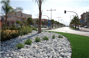 White Macael Marble Pebbles, Blanco Macael White Marble Pebbles