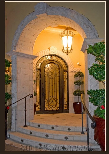 Coral Stone Arch Design, Mexican Coral Stone Entrance Arch