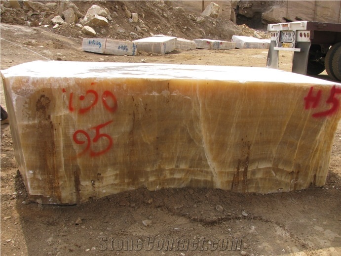 Honey Onyx Blocks , Onice Nuvolato, Naghadeh Honey Onyx Block