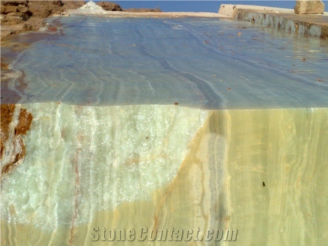 Medium Green Onyx, Damghan Green Onyx Block
