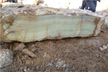 Medium Green Onyx, Damghan Green Onyx Block