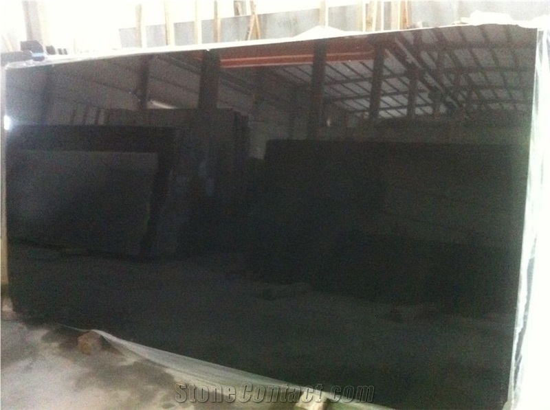 Absolute Black Granite Slabs, China Black Granite