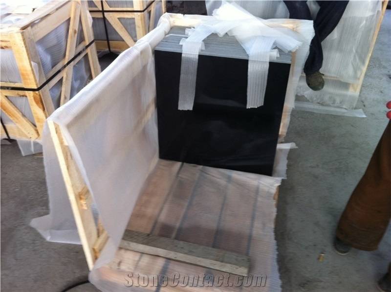 Absolute Black Granite Slabs, China Black Granite
