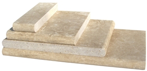 Classic Torreon Travertine Honed & Filled Pool Cop, Beige Travertine Pool Coping