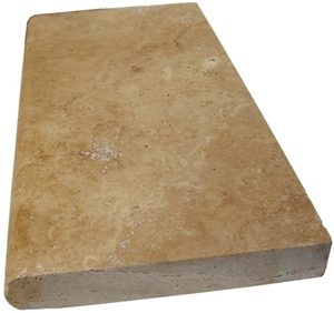 Noce Travertine Brushed Pool Coping, Noce Beige Travertine Pool Coping