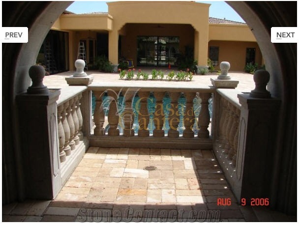 Ballustrades in Cantera Stone, Cantera White Balustrade & Railings