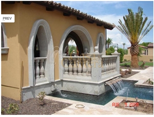 Ballustrades in Cantera Stone, Cantera White Balustrade & Railings