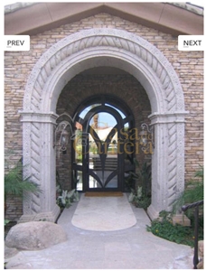 Cantera Archways, Cantera Crema Entrance Gate Arch