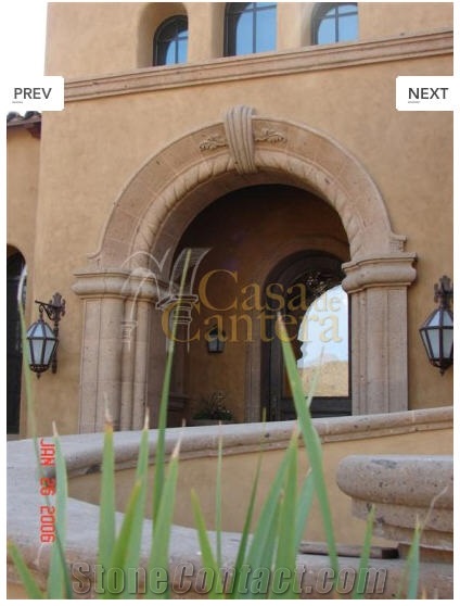 Cantera Archways, Cantera Crema Entrance Gate Arch