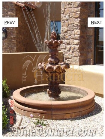 Cantera Fountains, Naranja Brown, Naranja Cantera Fountains