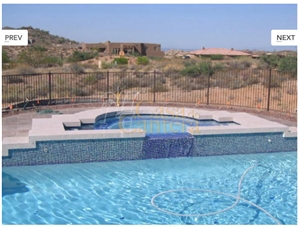 Cantera Pools & Scuppers, Cantera Crema Beige Pool Coping