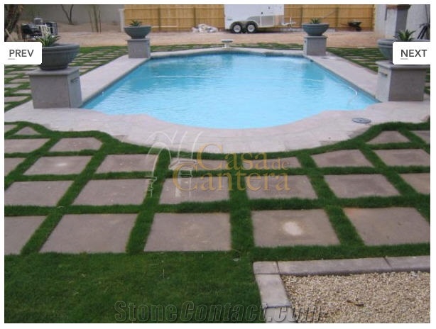 Cantera Pools & Scuppers, Cantera Crema Beige Pool Coping