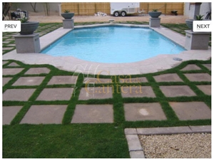 Cantera Pools & Scuppers, Cantera Crema Beige Pool Coping