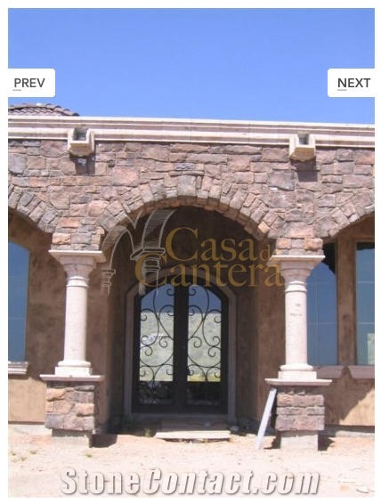 Columns in Pinon Cantera, Pinon White Cantera Columns