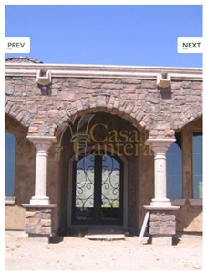 Columns in Pinon Cantera, Pinon White Cantera Columns