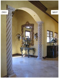 Columns in Pinon Cantera, Pinon White Cantera Columns
