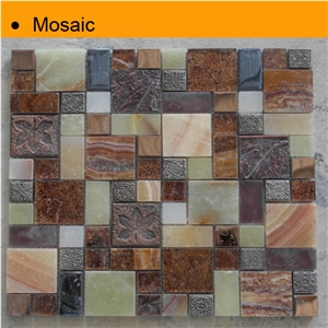 Onyx Mix Metal Mosaic Tile for Hotel Wall