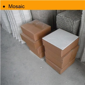 Roman Mosaic Tile Travertine Mosaic Tile, Grey Travertine Mosaic
