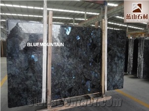 Labradorite Blue Granite Slabs, Madagascar Green Granite