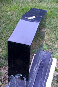 Hand Diamond Etching Tombstones, Black Granite Tombstones