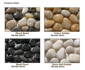 Natural Pebble Stone and Pebble Tiling