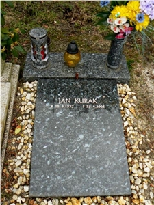 Labrador Granite Slant Marker, Labrador Blue Granite Slant Grave