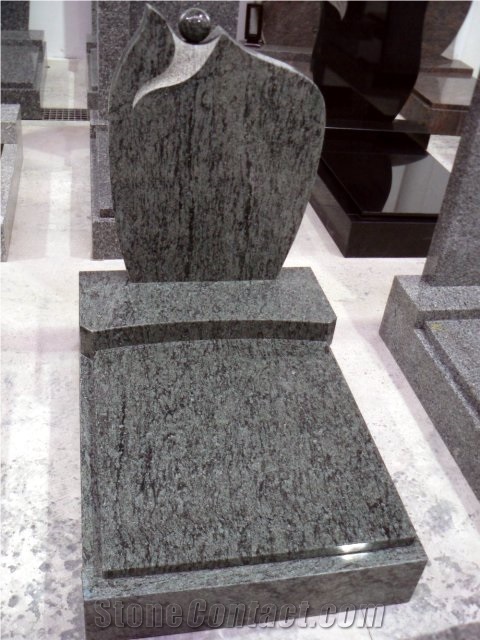 Olive Green Granite Monument