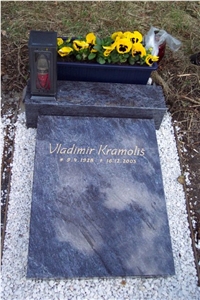 Orion Blue Granite Slant Monument